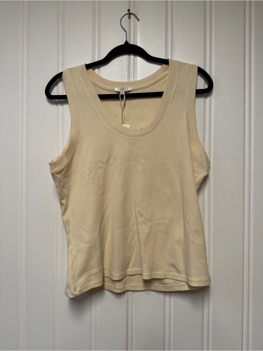 Cream Ribbed Tank Top - Z Supply size XL